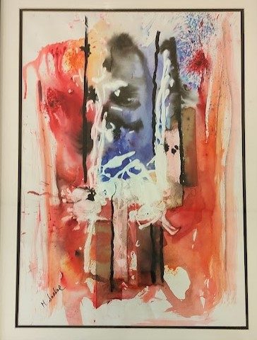 Marian, abstract, watercolour & gouache.
